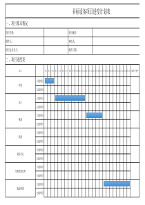 非标设备项目进度计划表