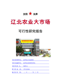 法库县农产品批发市场项目建议书