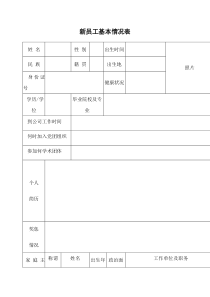 新员工试用期考核表样本)