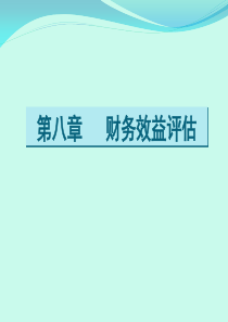 浙江工业大学《项目评估》第8章_财务效益评估