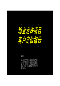 深圳_地业龙珠西丽项目_项目客户定位报告