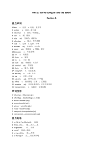 (人教版)九年级英语(上)Unit-13-重点单词、短语、句型