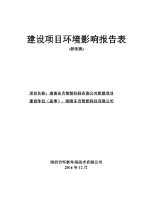 湖南东吉智能科技有限公司新建项目