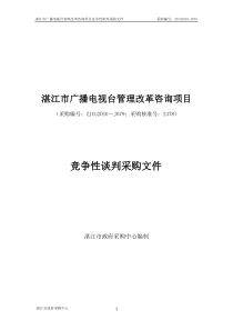 湛江市广播电视台管理改革咨询项目2