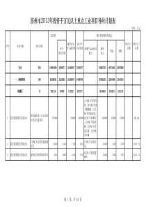 滨州市XXXX年投资千万元以上重点工业项目导向计划