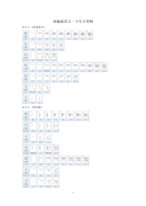 部编版语文一下生字笔顺(带笔画名称)