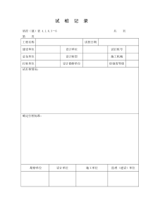 建筑试桩记录表格