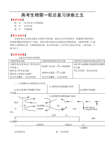 高考生物第一轮总复习讲座之5