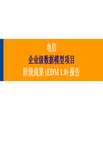 电信企业级数据模型项目阶段成果(EDM 1.0) 报告(PPT 83)