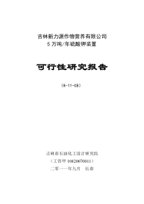 硫酸钾生产项目可研报告