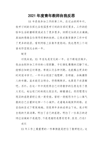 2021年度青年教师自我反思