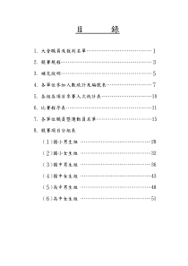 竞赛项目分组表