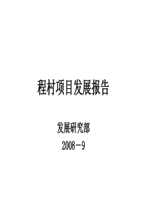 程村项目发展报告