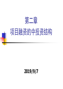 第02章项目融资的投资结构