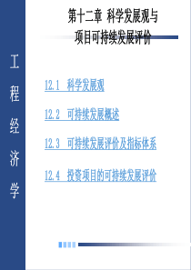 第12章科学发展观与项目的可持续发