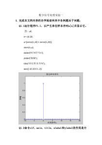 数字信号处理实验一-实验报告