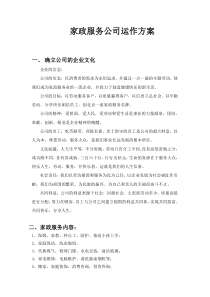 家政公司运作方案