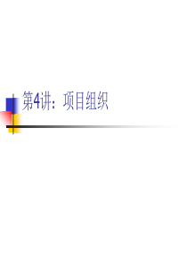 第4讲：项目组织