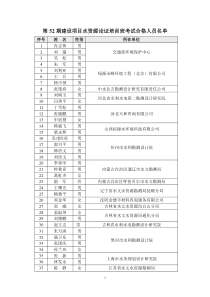 第52期建设项目水资源论证培训班考试合格人员名单