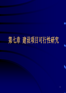 第七章 建设项目可行性研究