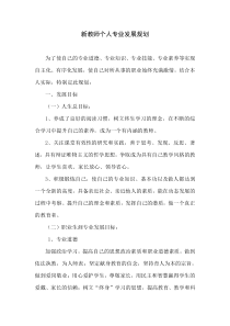 教师专业发展规划