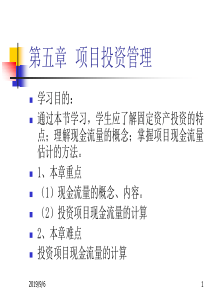 第五章 项目投资管理