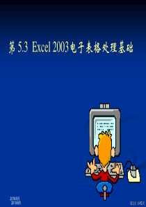 第5章Excel2003电子表格处理基础