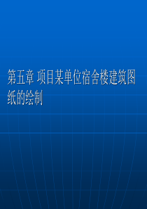 第五章AutoCAD基本项目某单位宿舍楼建筑图纸的绘制1