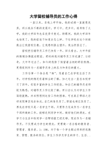 大学留校辅导员的工作心得