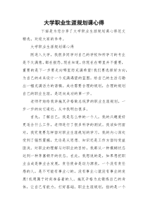 大学职业生涯规划课心得