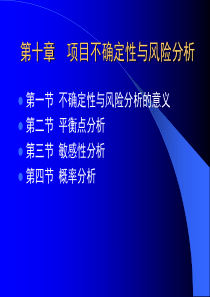 第十章 项目不确定性与风险分析