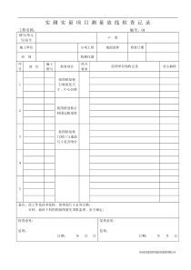 精装修(装饰)实测项目检查记录