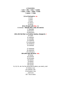 西班牙语数字1-100