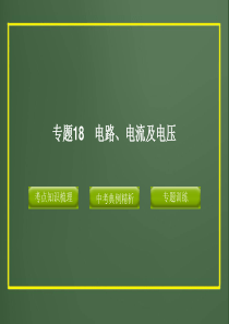 2012版中考科学精品课件专题18-电路、电流及电压