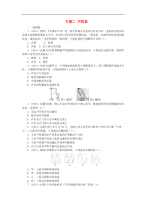 中考物理复习专题练习：专题2+声现象（全国通用）