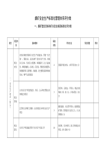 煤矿安全生产标准化评分表