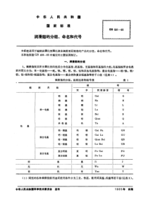 GBT 501-1965 润滑脂的分组、命名和代号