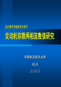 综合实验教学周项目指导书-发动机弥散两相流数值研究