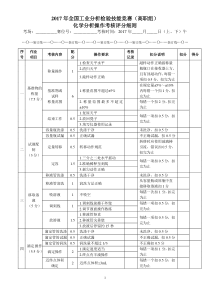 17年全国职业院校工业分析检验技能竞赛（高职组）化学分析评分表