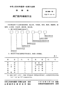 JBT 308-1975 阀门 型号编制方法