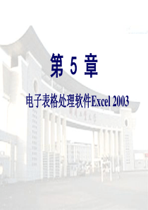 第5章电子表格处理软件Excel2003_ok