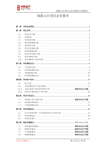 绿茵山庄项目定位报告