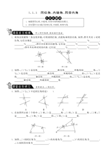 5.1.3同位角、内错角、同旁内角课课练习及答案(pdf版)