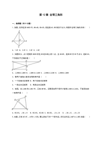 人教版八年级上《第12章全等三角形》单元测试(9)含答案解析