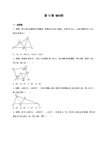 人教版八年级上《第13章轴对称》单元测试(6)含答案解析