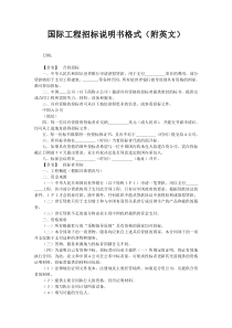 04国际工程招标说明书格式(附英文)