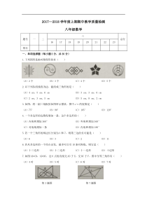 2017-2018学年漯河市郾城区八年级上期中考试数学试题含答案