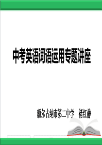 2019-2020《中考英语词语运用专题讲座》课件(共49张PPT)