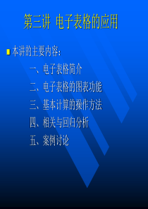 第三讲电子表格应用介绍