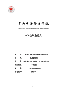 大数据技术在企业财务管理中的应用